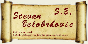 Stevan Belobrković vizit kartica